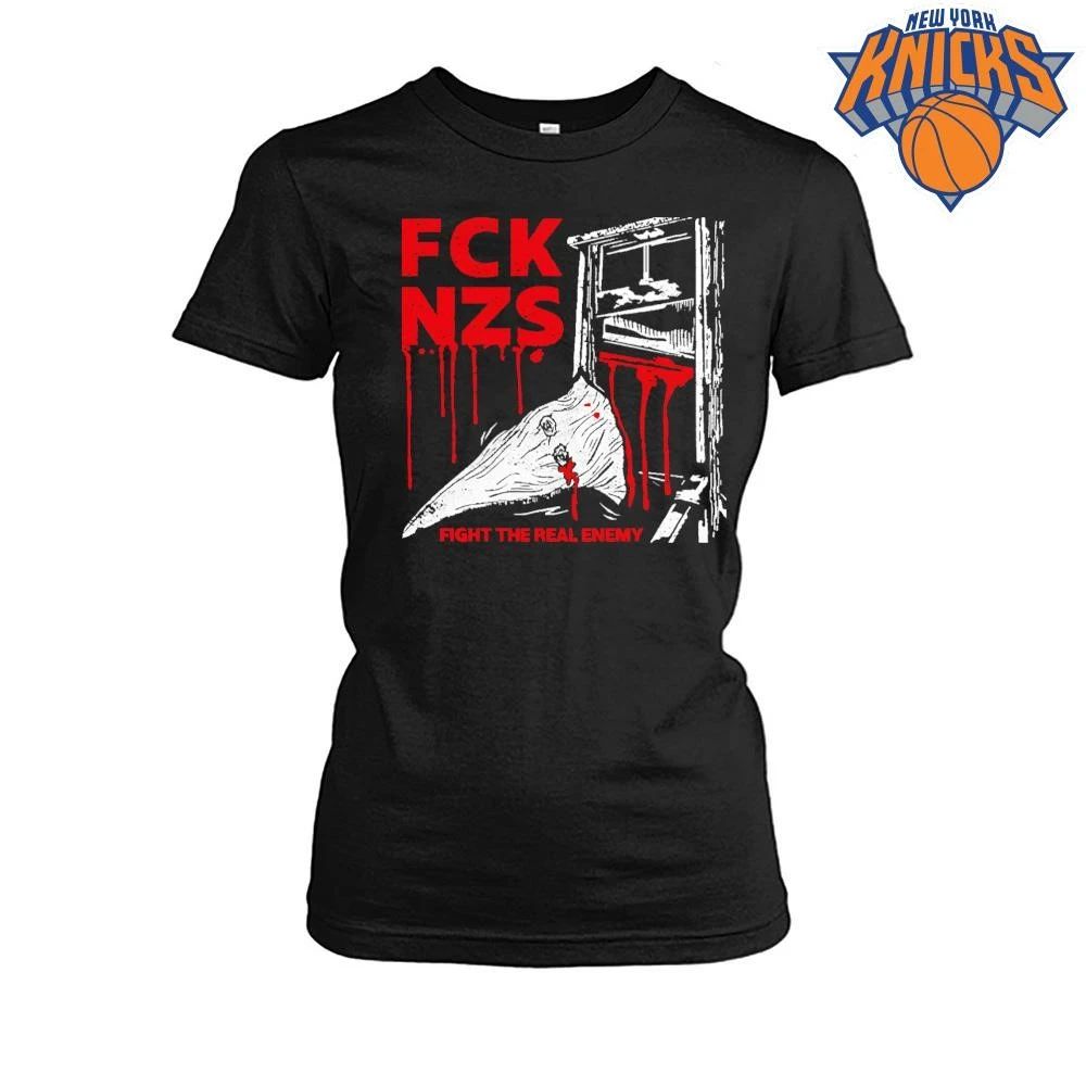 FCK NZS Fight The Real Enemy Anti Fascist Guillotine Political Punk Rock shirt