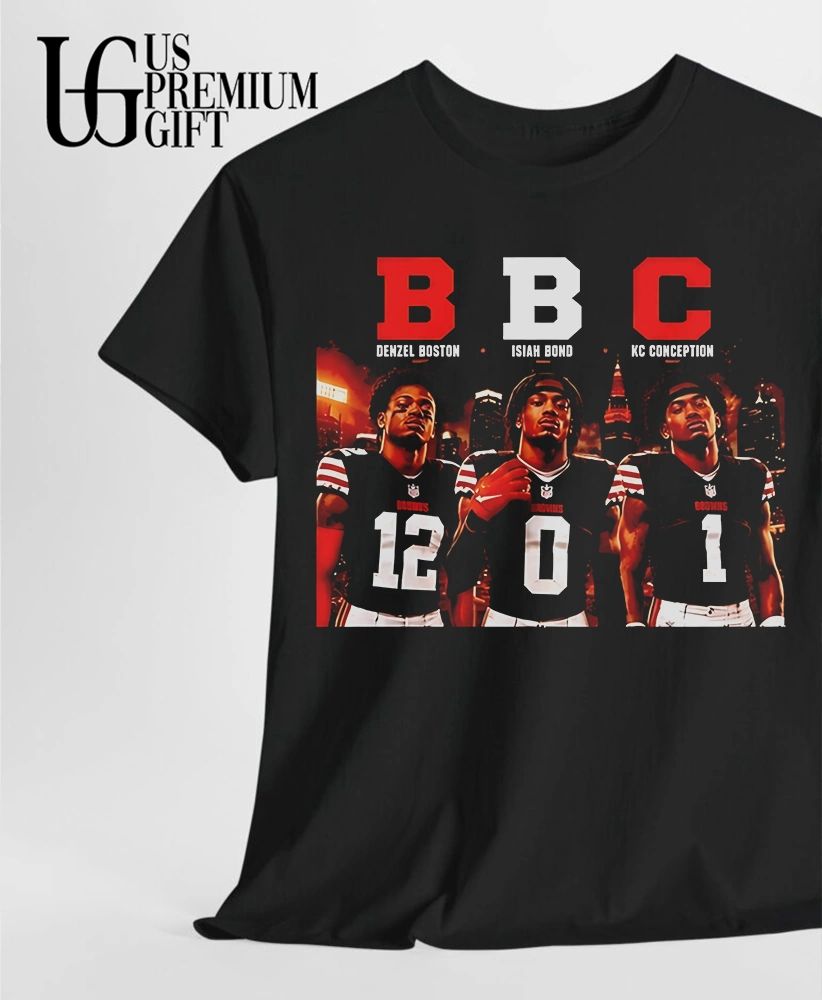 Denzel Boston Isiah Bond and KC Conception Cleveland Browns BBC shirt