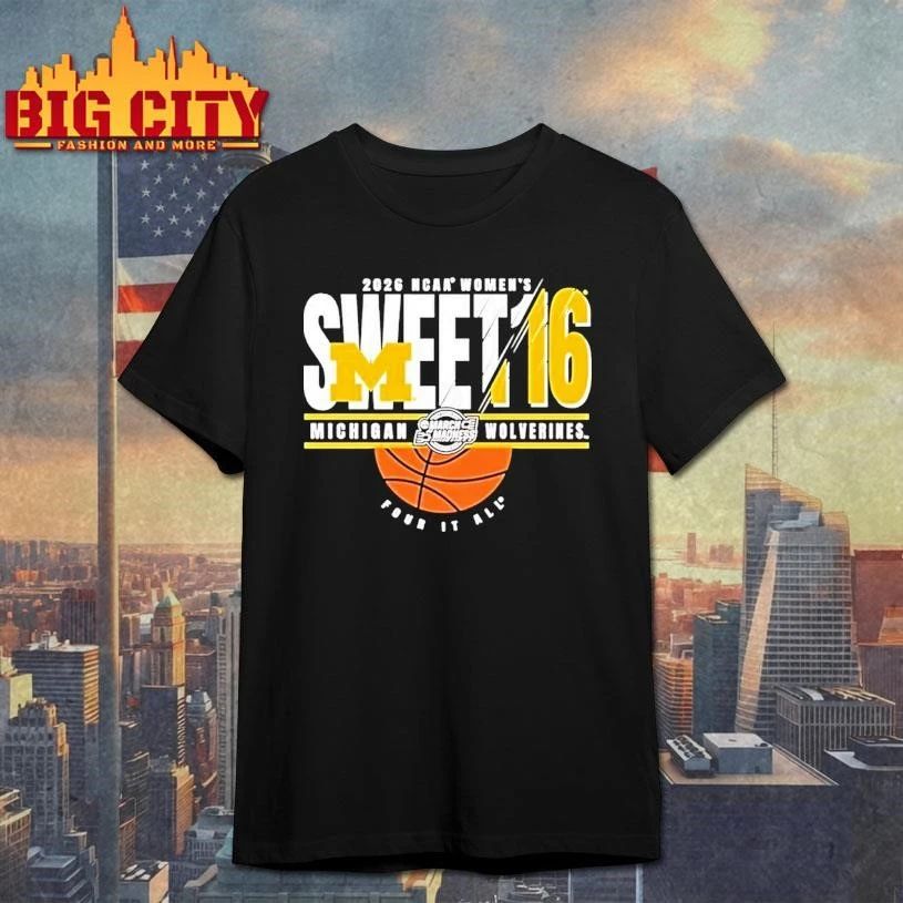 Michigan Wolverines Sweet 16 2026 Womens March Madness College Shirt