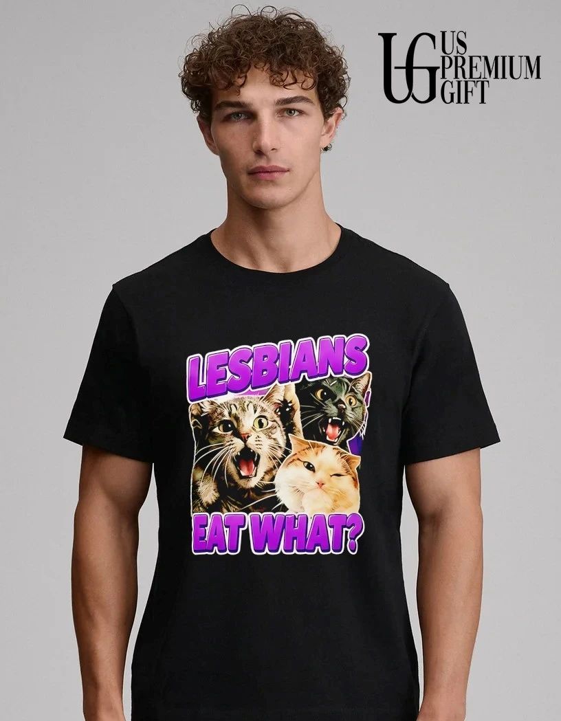 Cat Lesbians Eat What graphic shirt