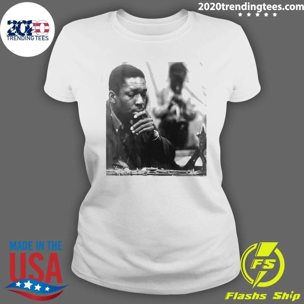 John Coltrane Contemplative White Shirt