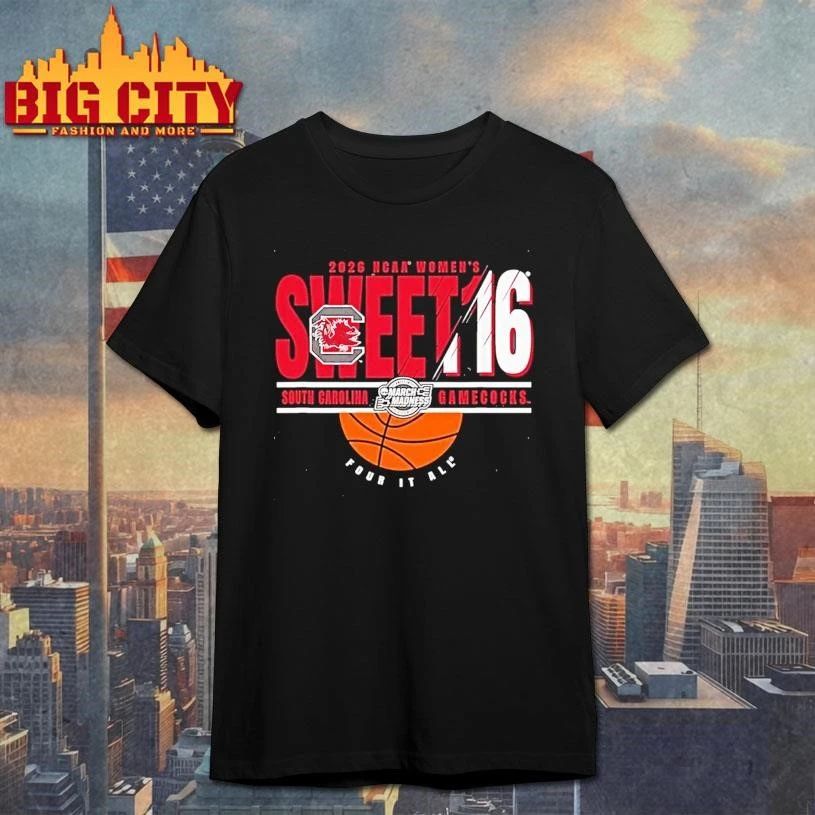 South Carolina Gamecocks Sweet 16 2026 Womens March Madness College Shirt