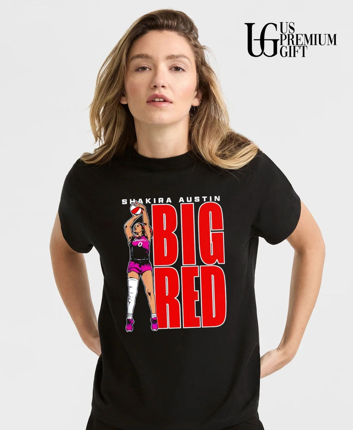 Shakira Austin Big Red Washington Mystics WNBA shirt