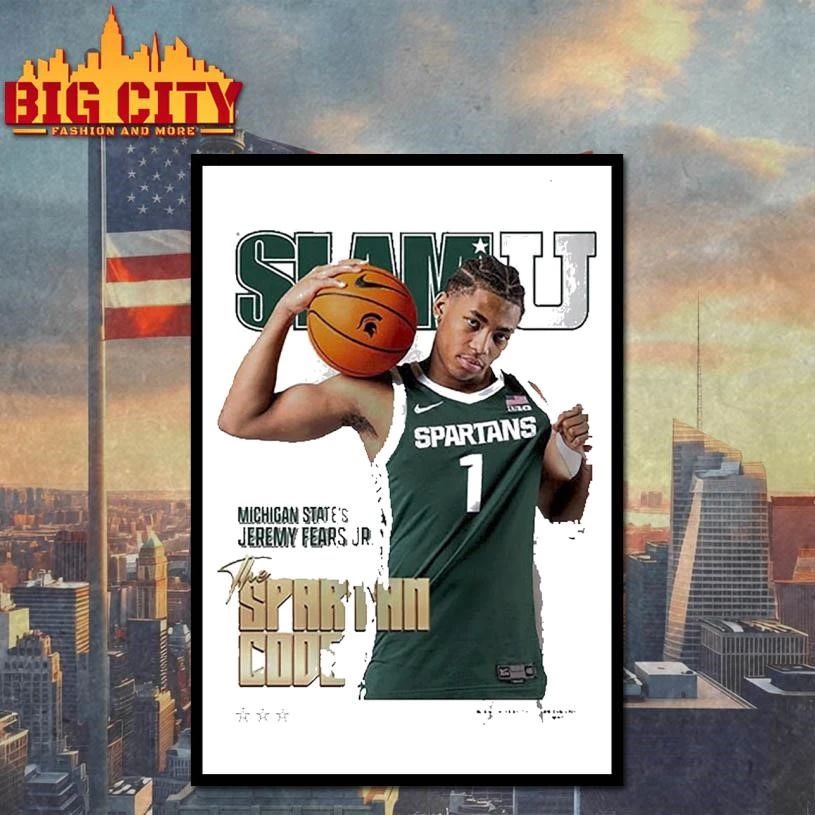 Jeremy Fears Jr Michigan State Spartans On Slam University Cover Shirt