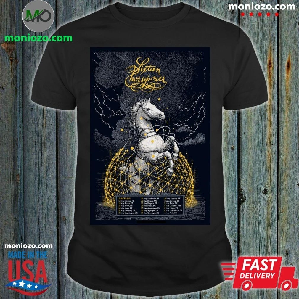 Original Sixteen Horsepower Poster Europe 2026 Tour Shirt