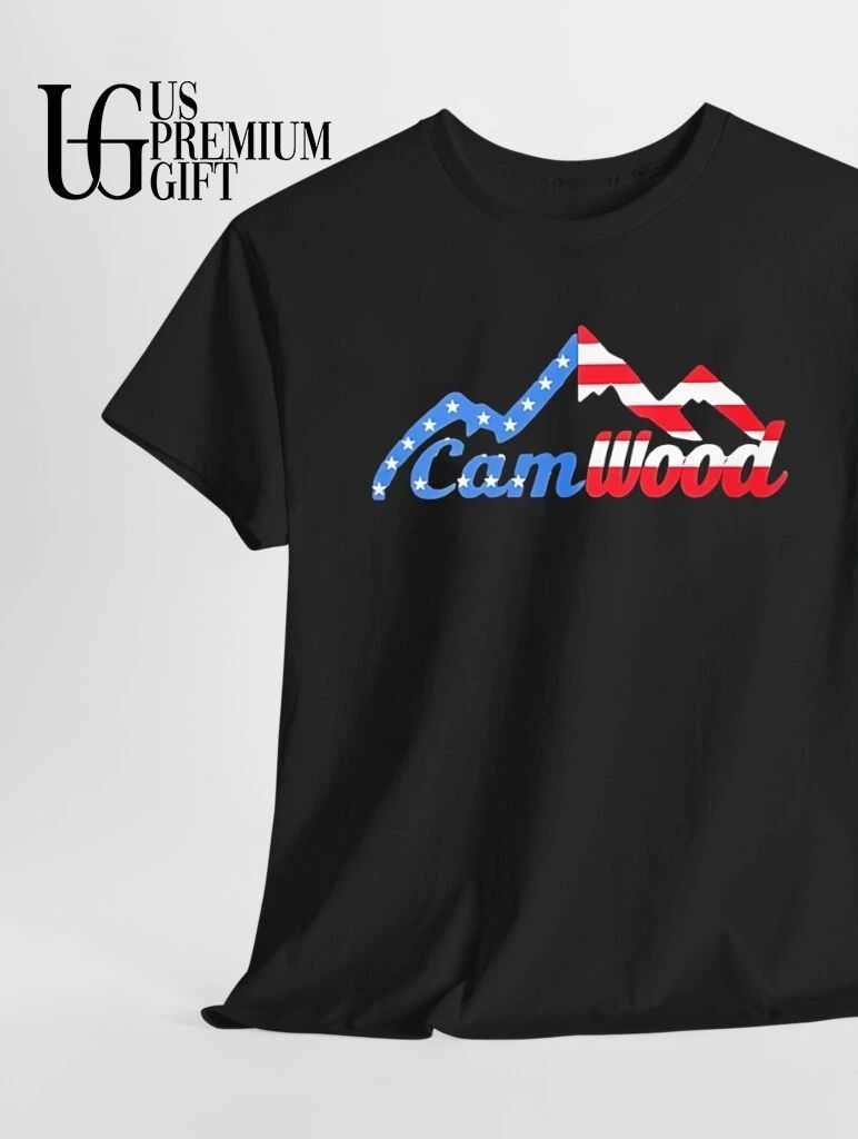 CamWood American flag Mountain Baseball Training USA shirt