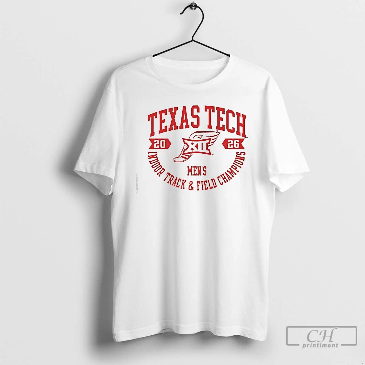 Classic Texas Tech Red Raiders Big 12 2026 Mens Indoor Track Field Champions T Shirts