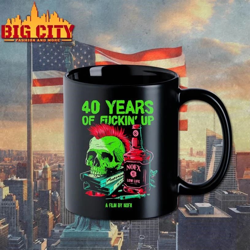 NOFX 40 Years Of Funkin’ Up Film Bottle Skull Shirt