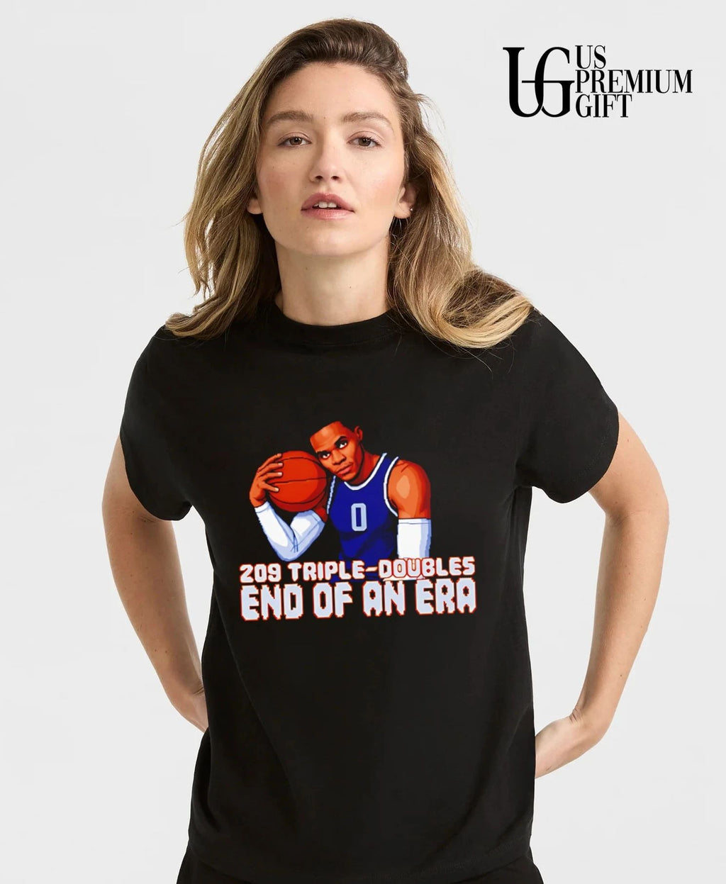 Russell Westbrook Triple Double End of An Era Basketball Legend Pixel shirt