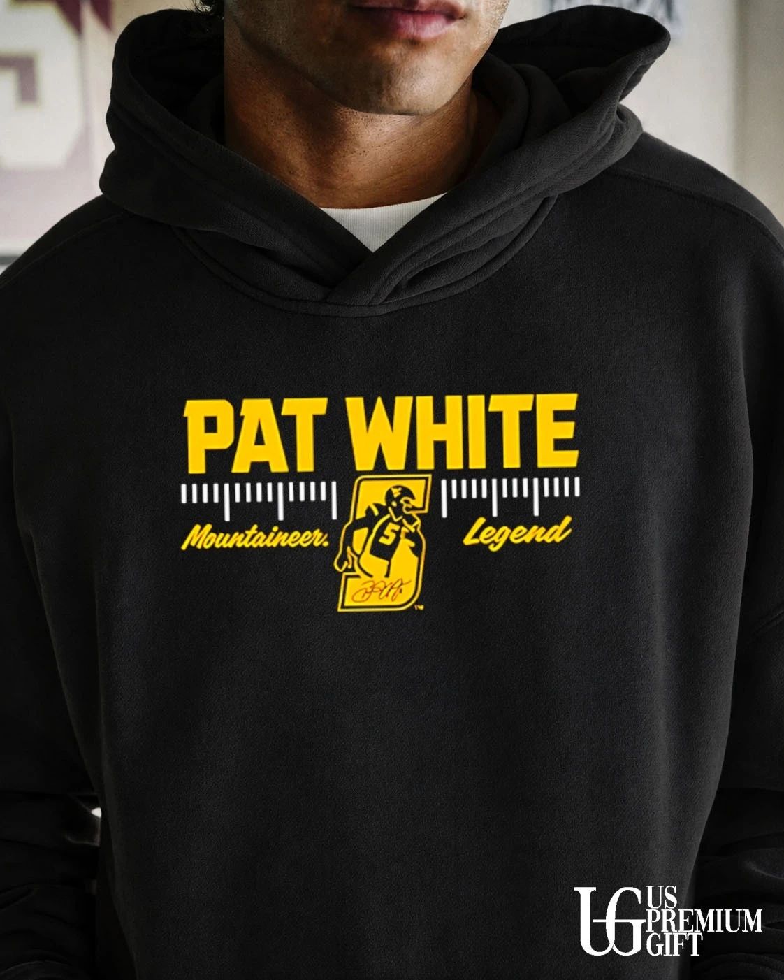 Pat White Virginia Mountaineers Legend retirement by the numbers player shirt