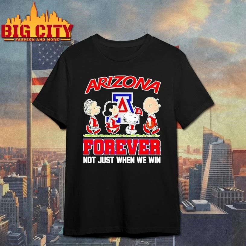 Peanuts Characters Arizona Wildcats Forever Not Just When We Win Graphic Shirt