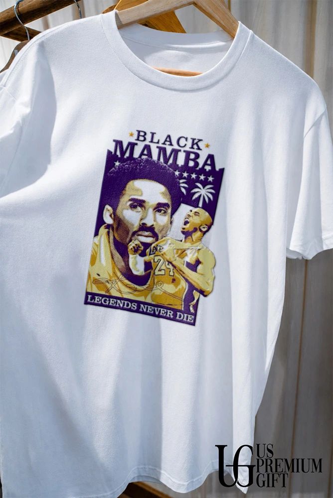 Kobe Bryant Los Angeles Lakers NBA Black Mamba Legends Never Die basketball shirt