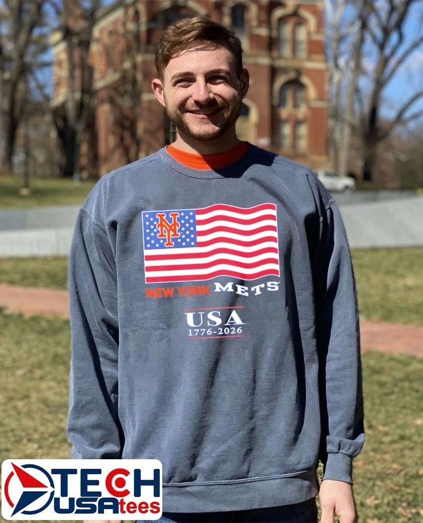 New York Mets USA 1776-2026 flag shirt