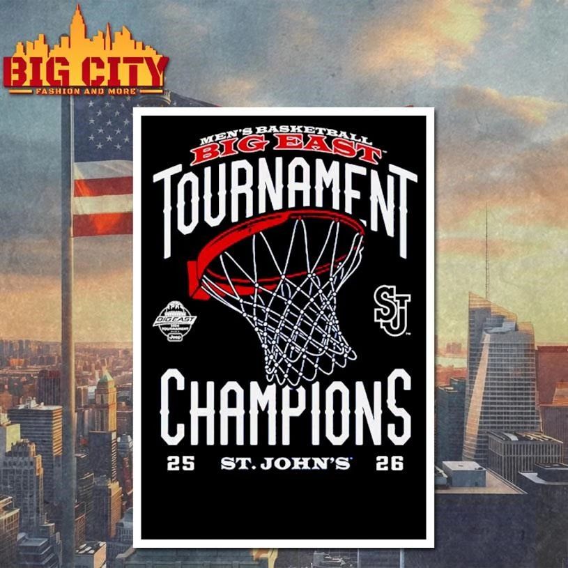 St. John’s Red Storm NCAA 2026 Men’s Basketball Big East Tournament Champions Official Locker Room Shirt