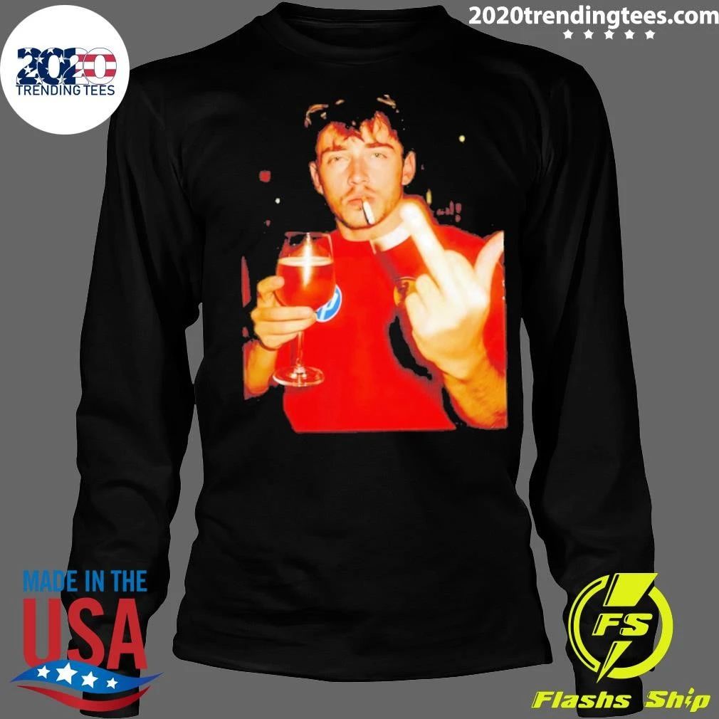 Charles Leclerc Racing Middle Finger Smoking And Beer Shirt