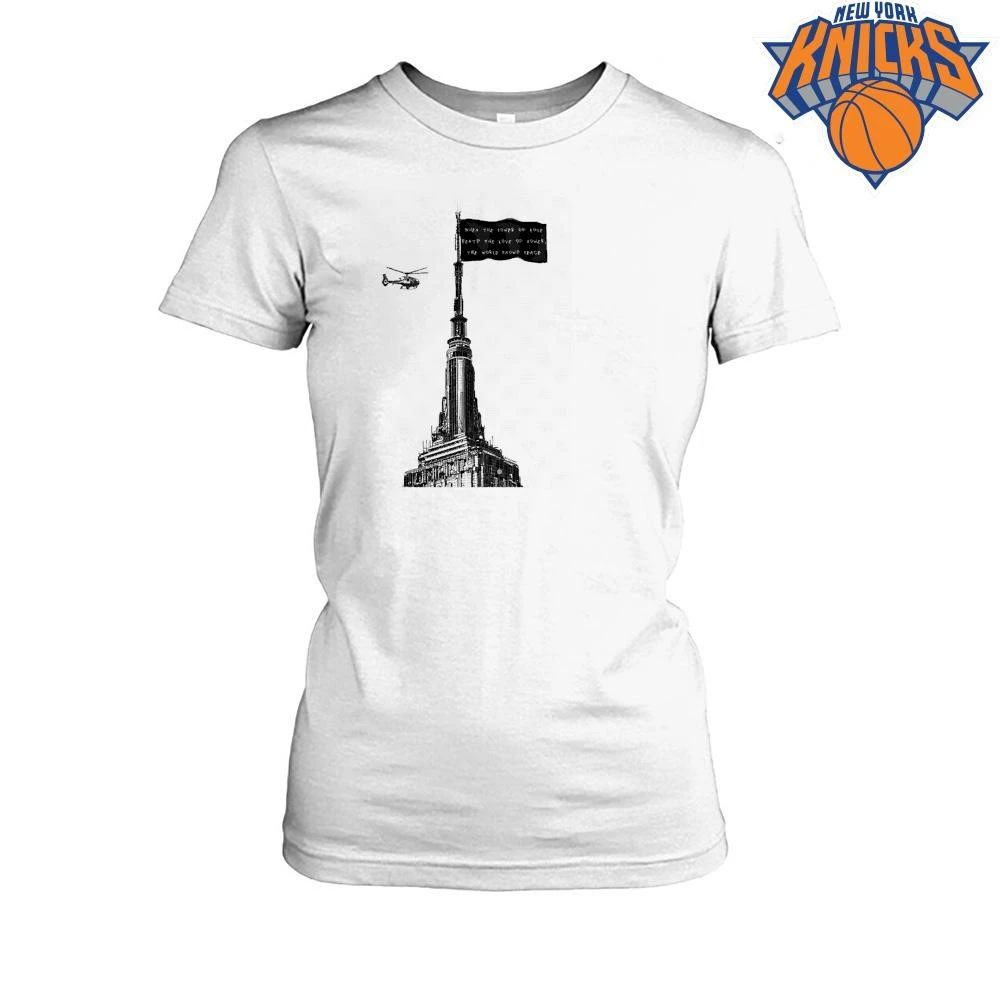 When The Power Of Love Beats The Love Of Power Empire State Building Flag Helicopter Shirt