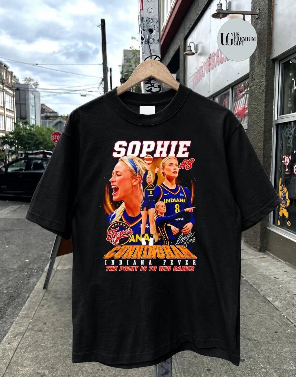 Sophie Cunningham No 8 Indiana Fever WNBA Basketball the point is to win games 2026 shirt