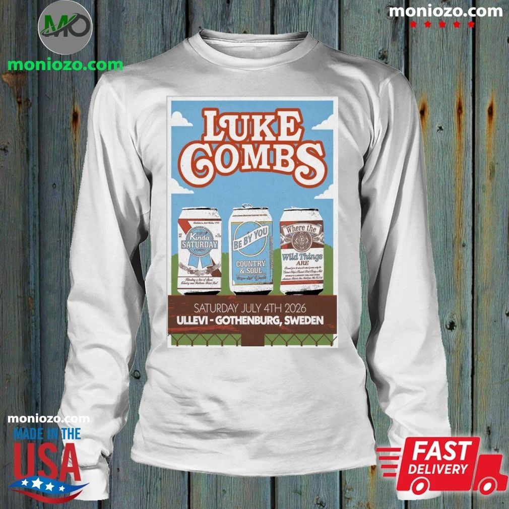 Luke Combs July 4 2026 My Kinda Saturday Night Tour Gothenburg, Sweden Poster Shirt