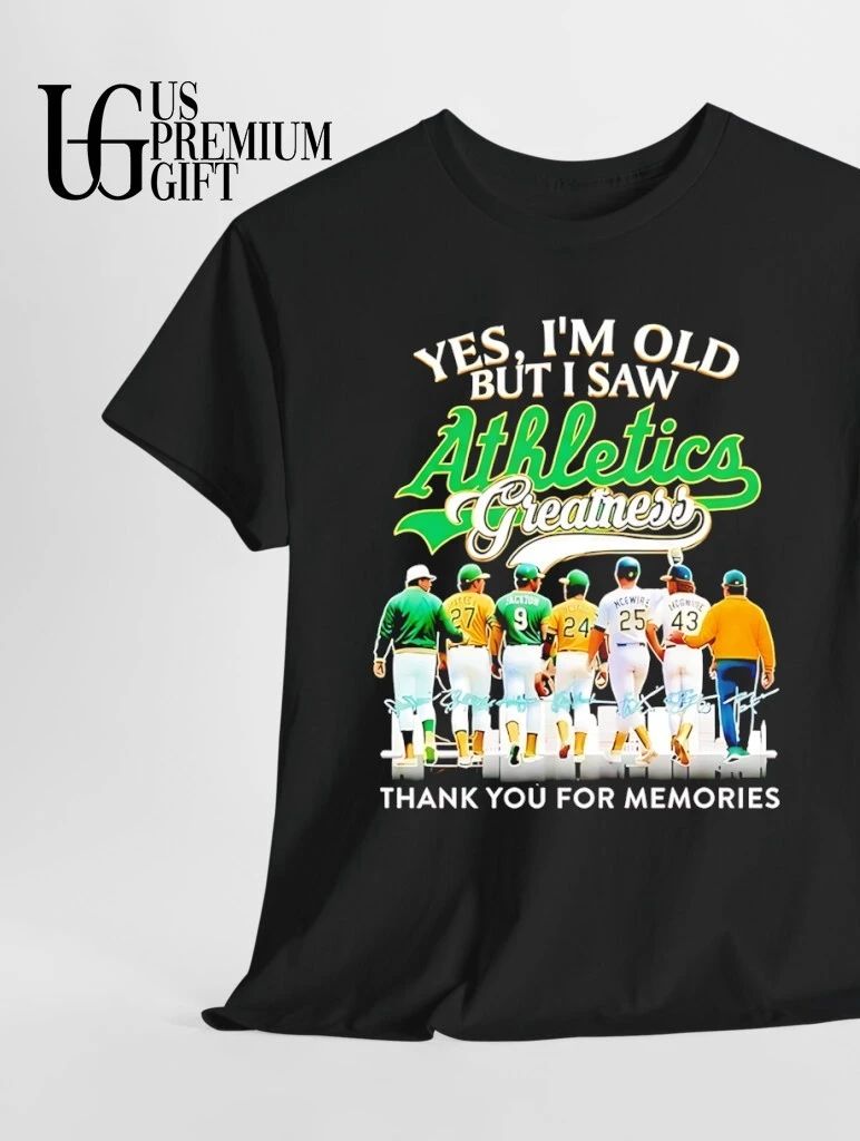 Oakland Athletics hockey yes I’m old but I saw Athletics Greatness thank you for the memories signature shirt