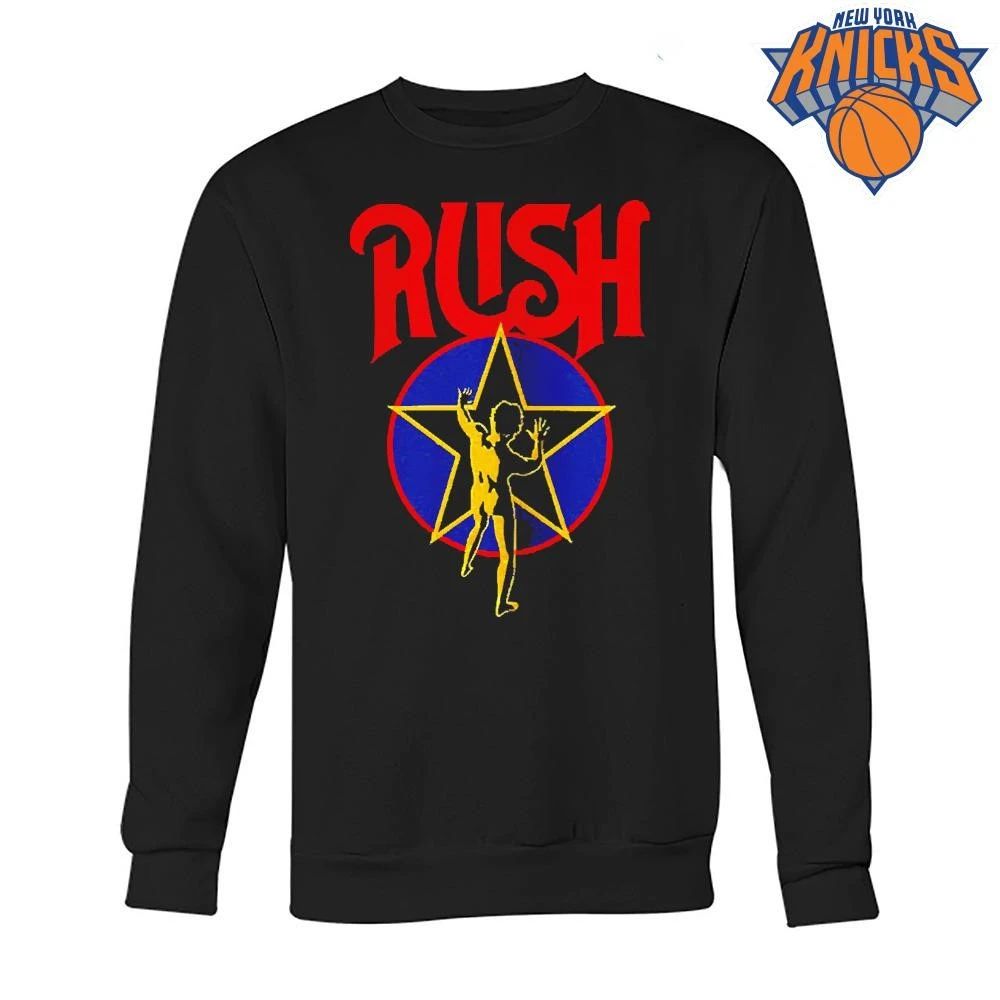 Rush Band Naked Man Red Star Tribute Rock Graphic Shirt