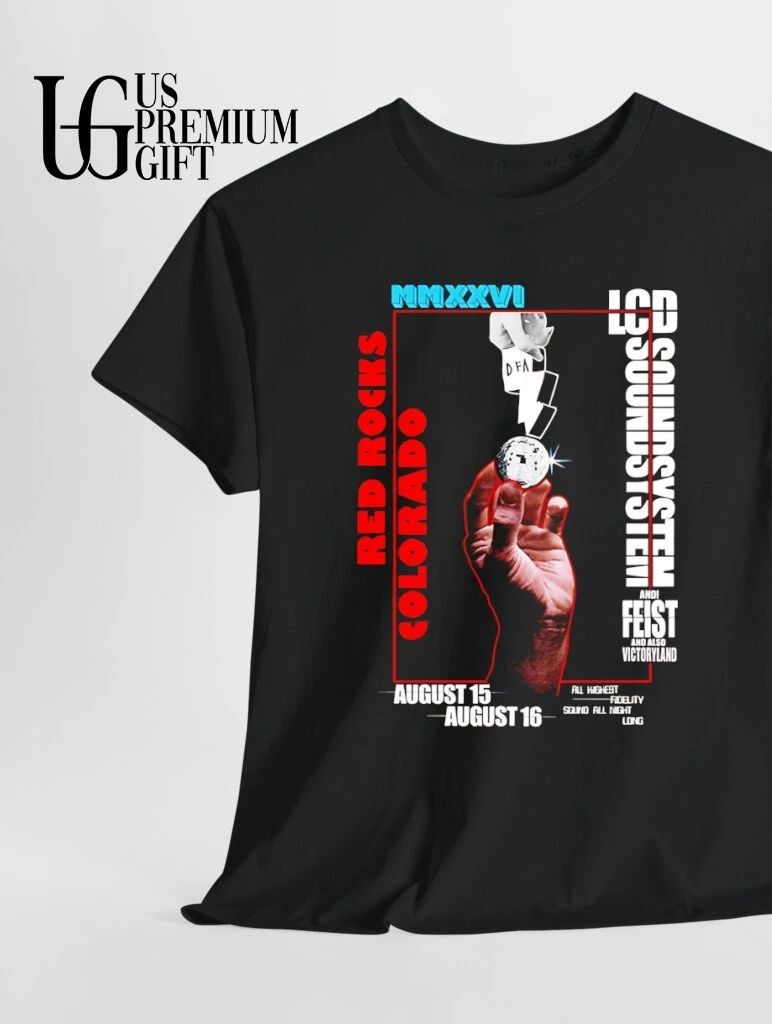 LCD Soundsystem Red Rocks August 2026 shirt
