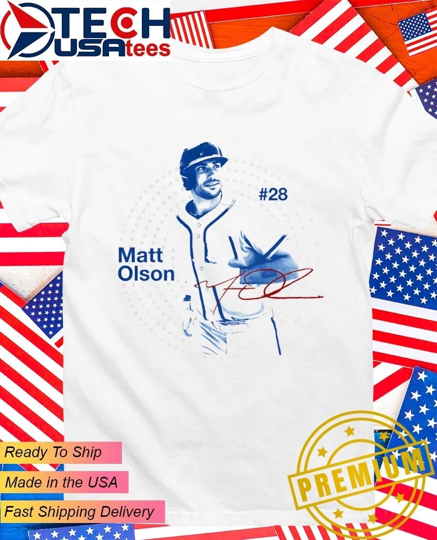 Matt Olson No. 28 Atlanta Braves star player signature shirt