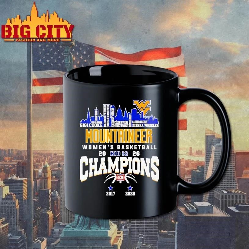 West Virginia Mountaineers Women’s Basketball Champions 2026 player names city skyline Shirt