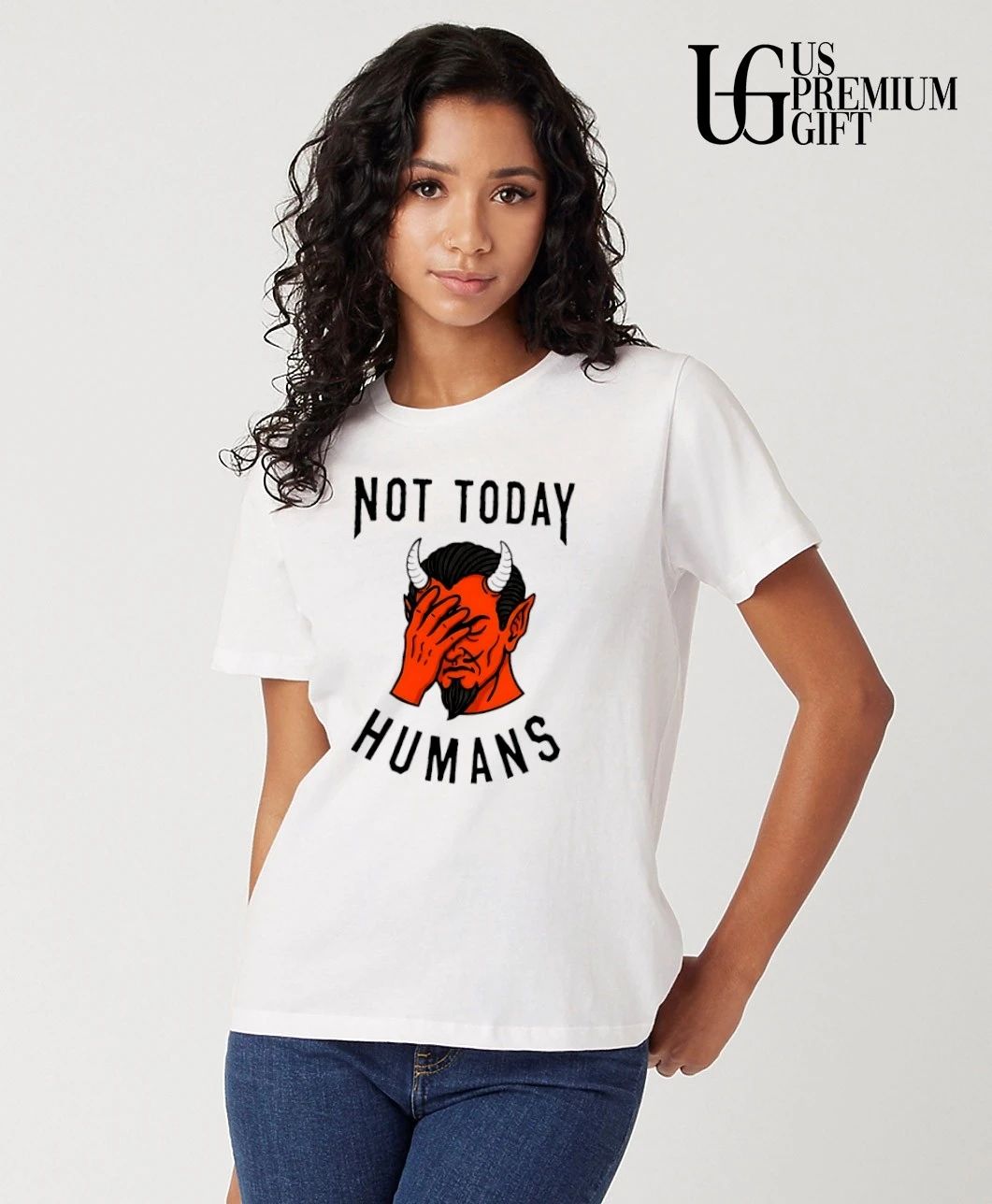 Not Today Humans Devil Facepalm satan shirt