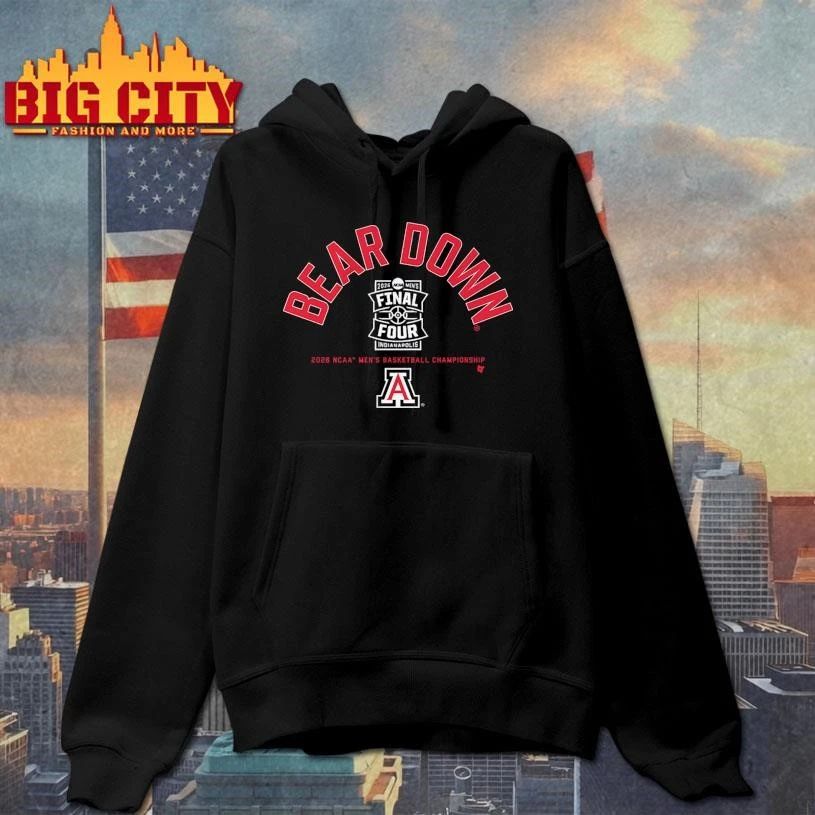 Arizona Wildcats MBB Bear Down 2026 Final Four Graphic Shirt