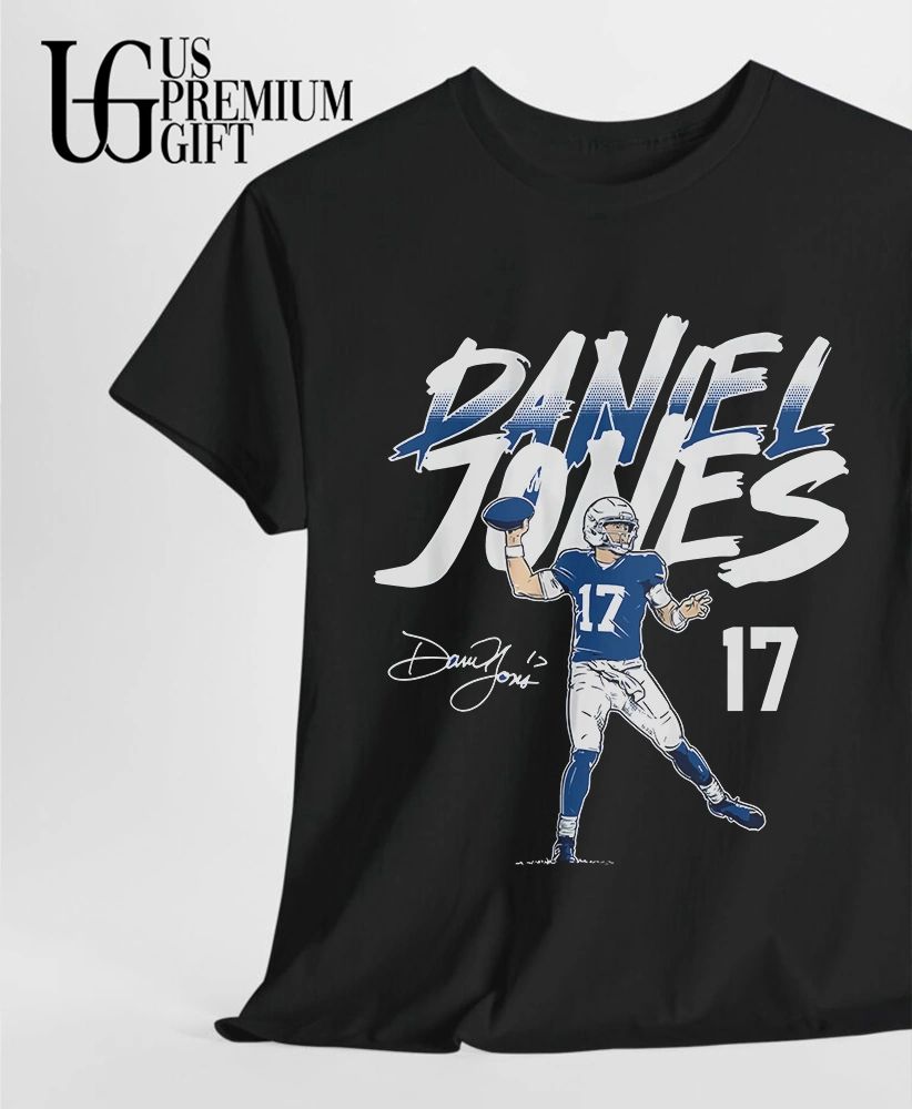 Daniel Jones No 17 Indianapolis Colts football signature shirt