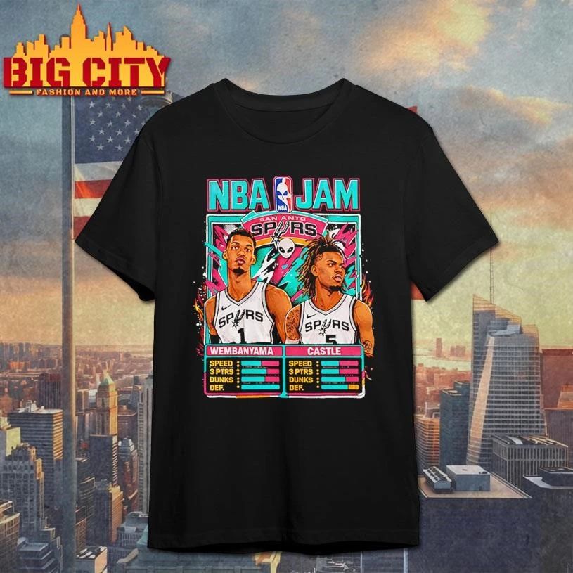 NBA Jam Spurs Retro Roster Graphic Shirt
