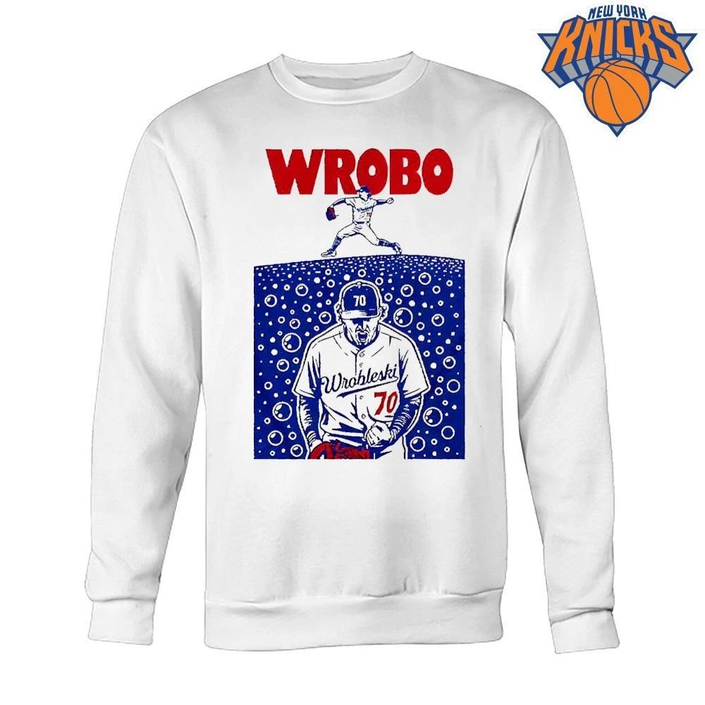 Wrobo Shark Justin Wrobleski Los Angeles Dodgers baseball shirt