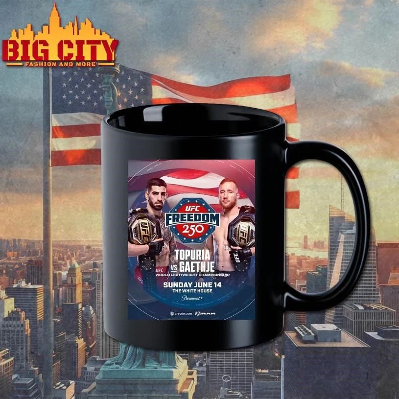 UFC Freedom 250 Topuria Vs Gaethje World Lightweight Championship June 14, 2026 The White House Poster Shirt