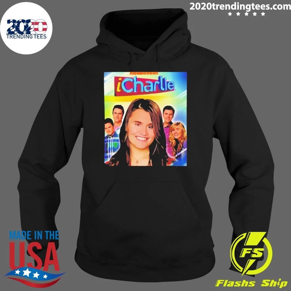 Charlie Kirk Icarly Cast Photo Tv Show Retro Shirt