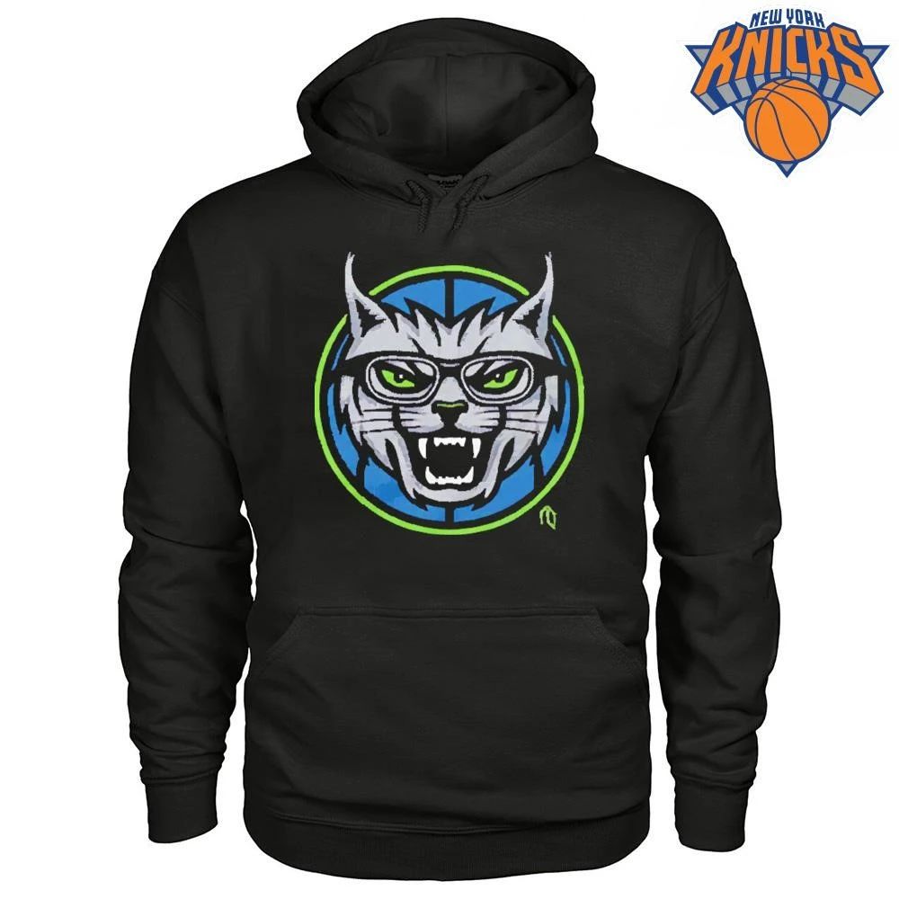 Cool Wildcat Mascot Wearing Glasses Circle Logo shirt