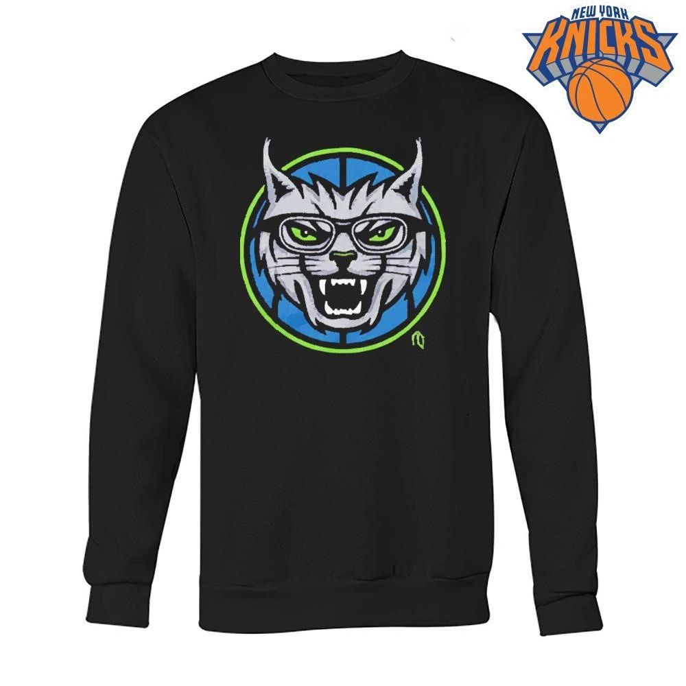 Cool Wildcat Mascot Wearing Glasses Circle Logo shirt