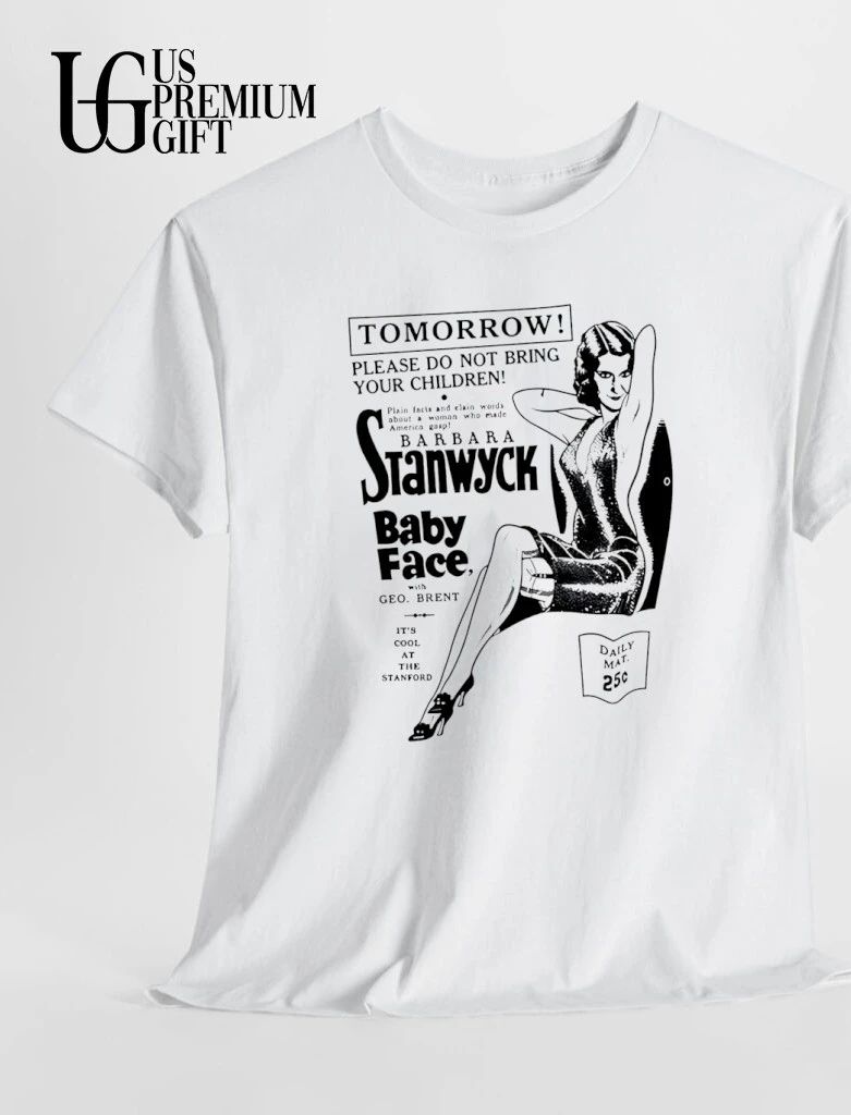 Barbara Stanwyck in Baby Face Movie Poster shirt