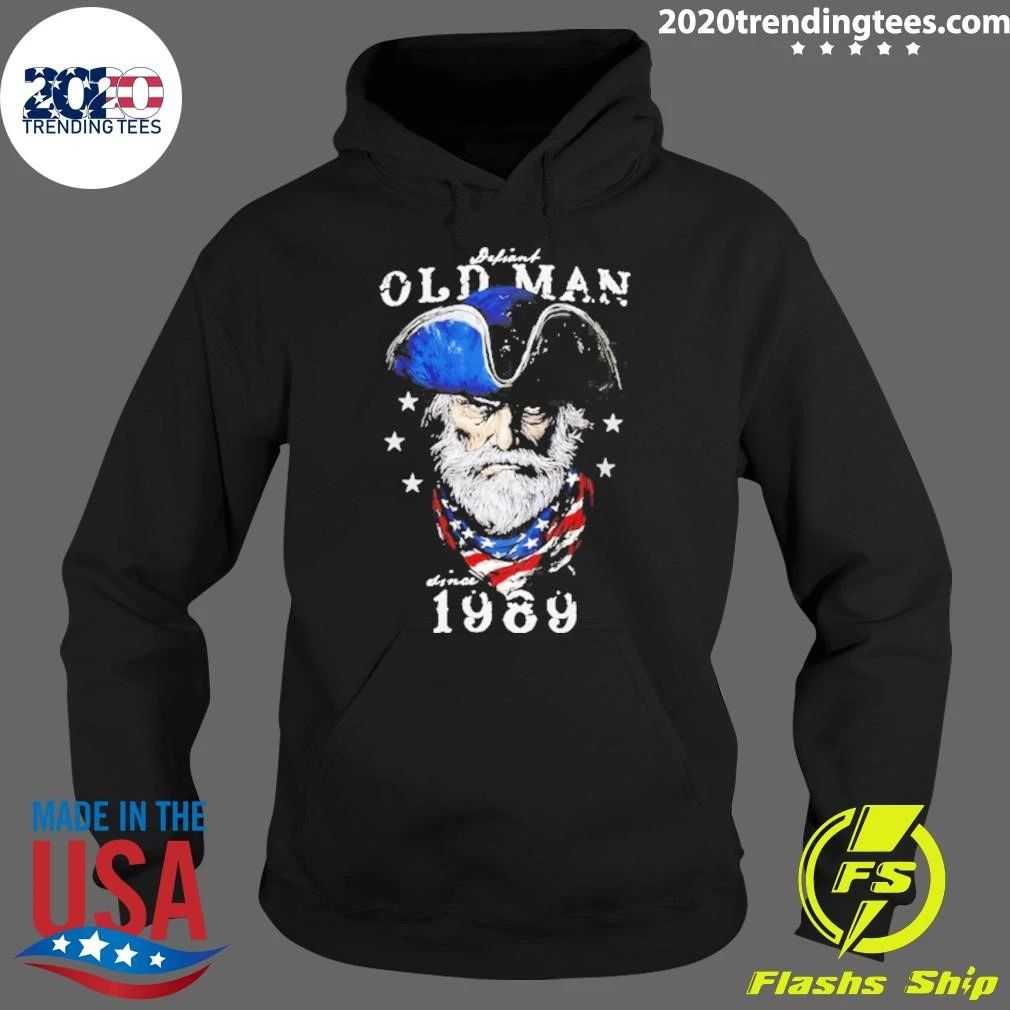 Defiant Old Man Since 1989 Birthday Patriotic Shirt