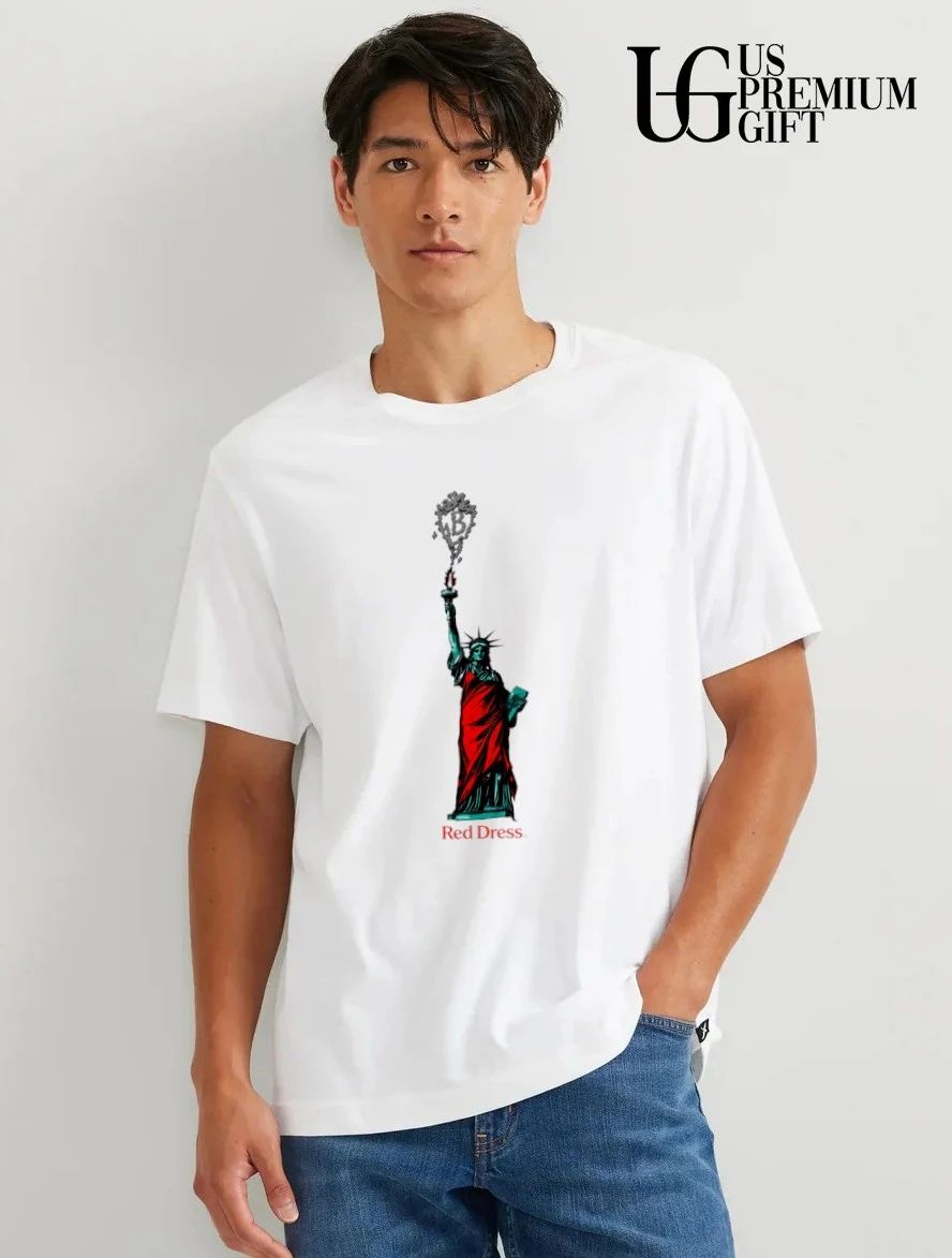 Jonas Brothers Statue Of Liberty Red Dress shirt