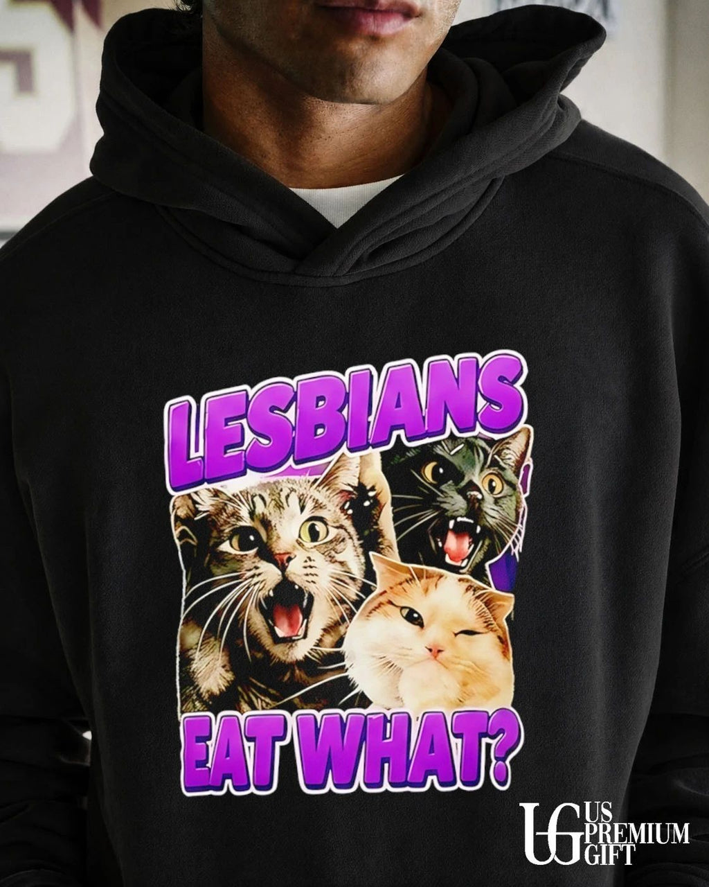 Cat Lesbians Eat What graphic shirt