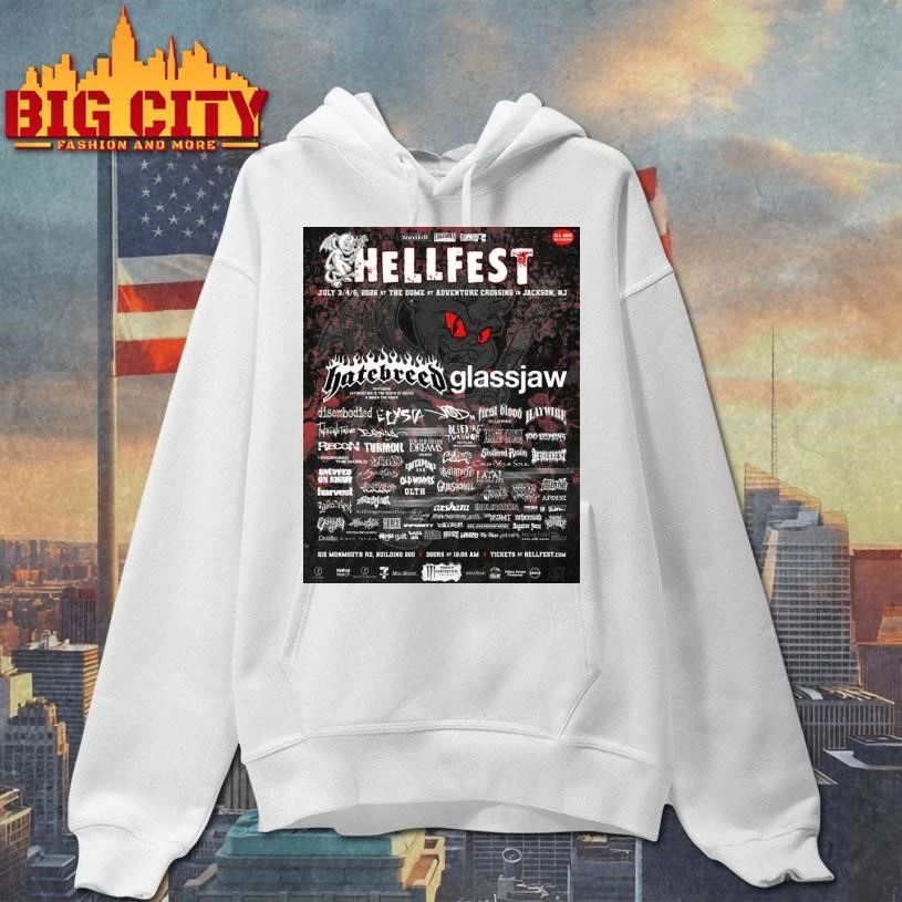 Hellfest Hardcore Festival 2026 Line Up Poster Shirt