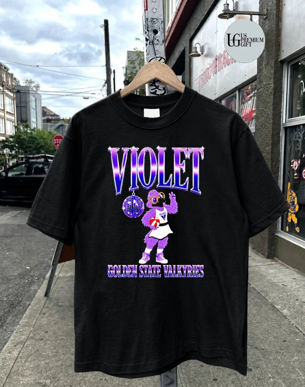 Violet Disco Golden State Valkyries mascot shirt