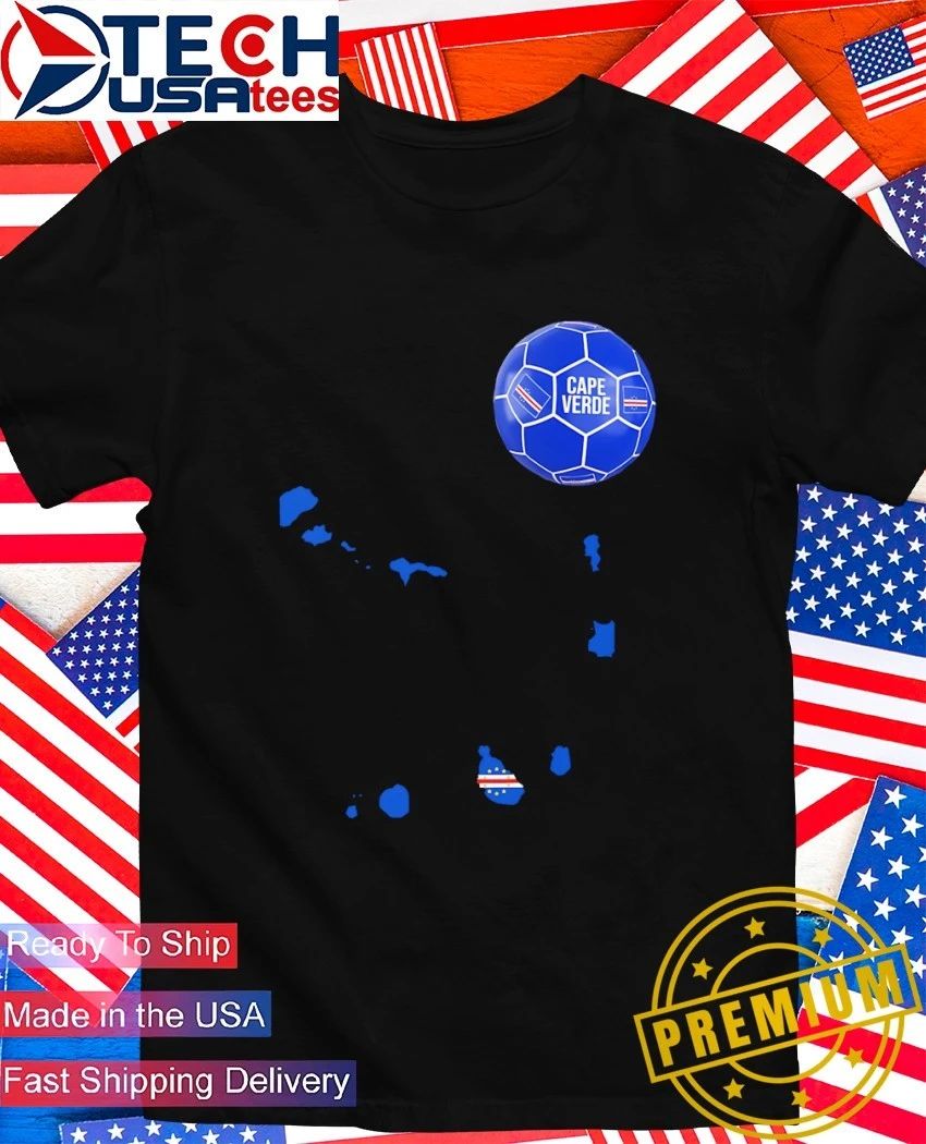 Cape Verde Soccer map outline of the islands shirt