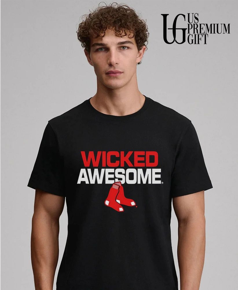 Wicked Awesome Boston Red Sox baseball logo shirt