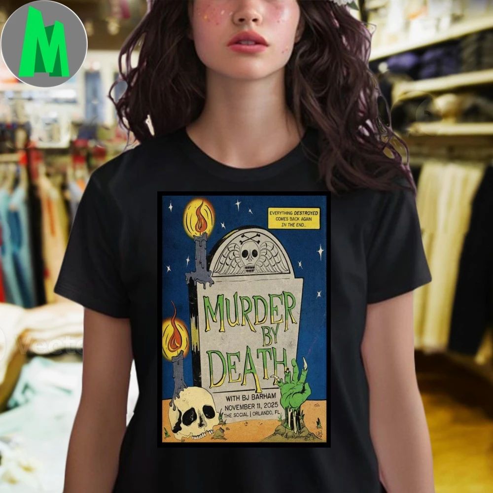 Murder By Death Nov 11 2025 With BJ Barham Orlando Poster Shirt