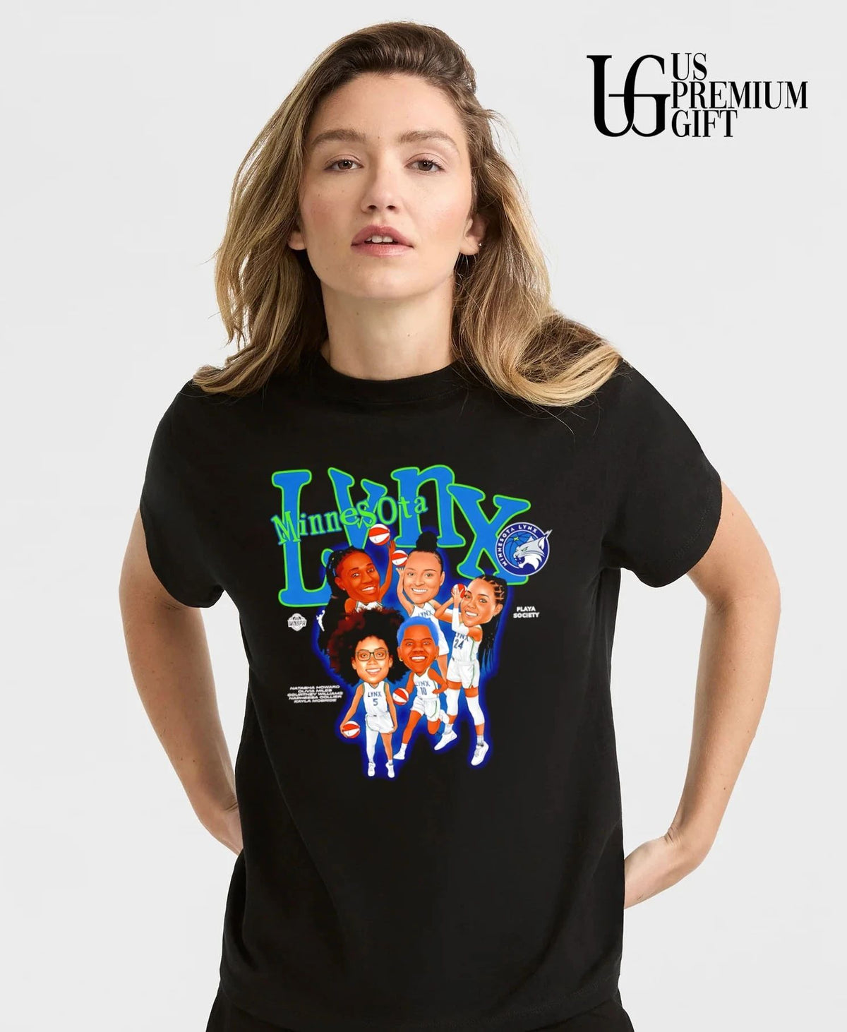 Minnesota Lynx WNBA Playa Society caricature shirt
