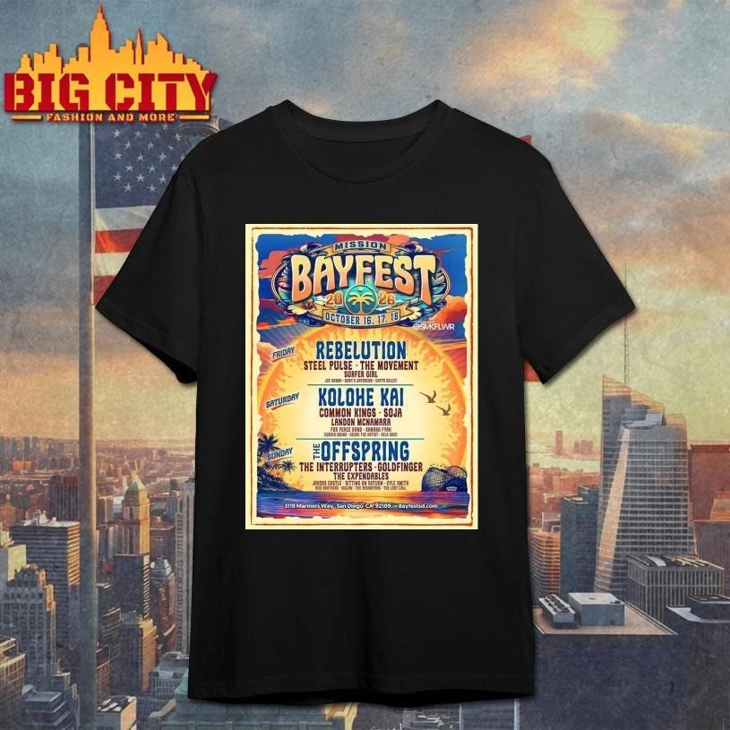 Mission Bayfest 2026 Full Lineup In San Diego California At 3119 Mariners Way Poster Shirt