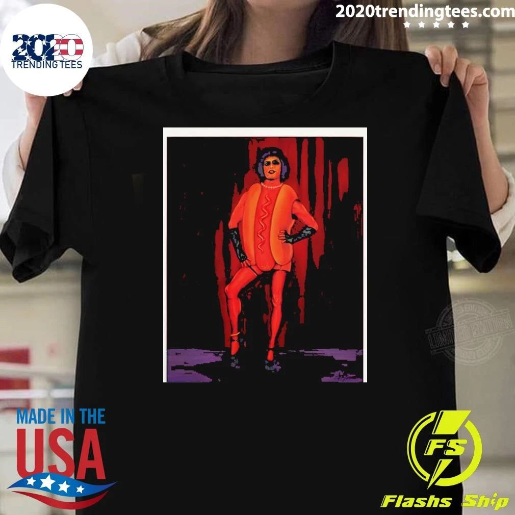 Dr. Frank-N-Furter Tim Curry Hot Dog Art shirt