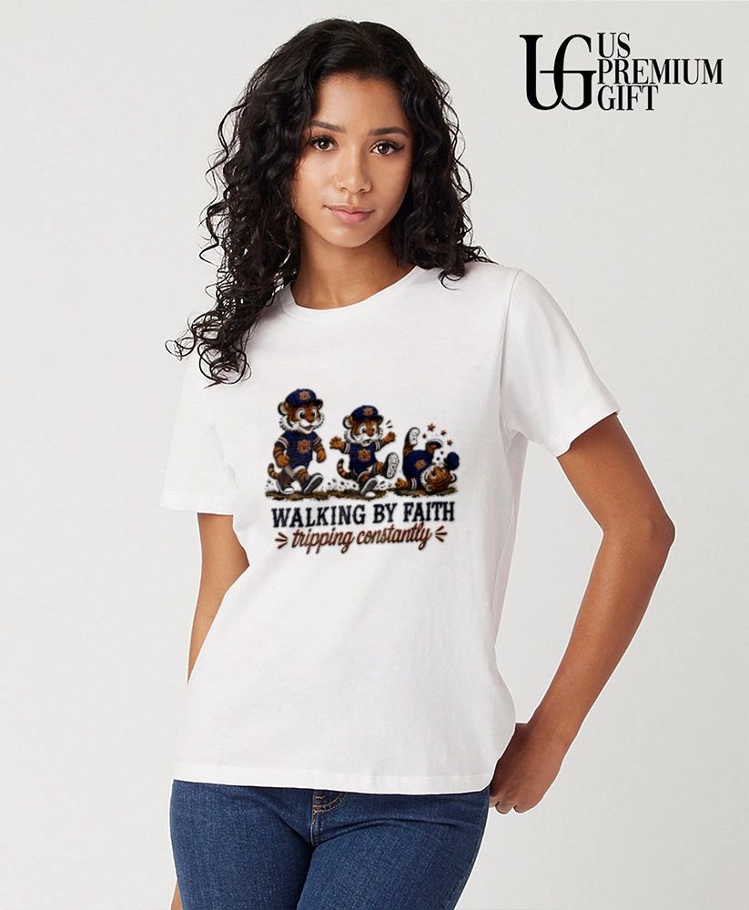Auburn Tigers Walking By Faith Tripping Constantly 2026 shirt