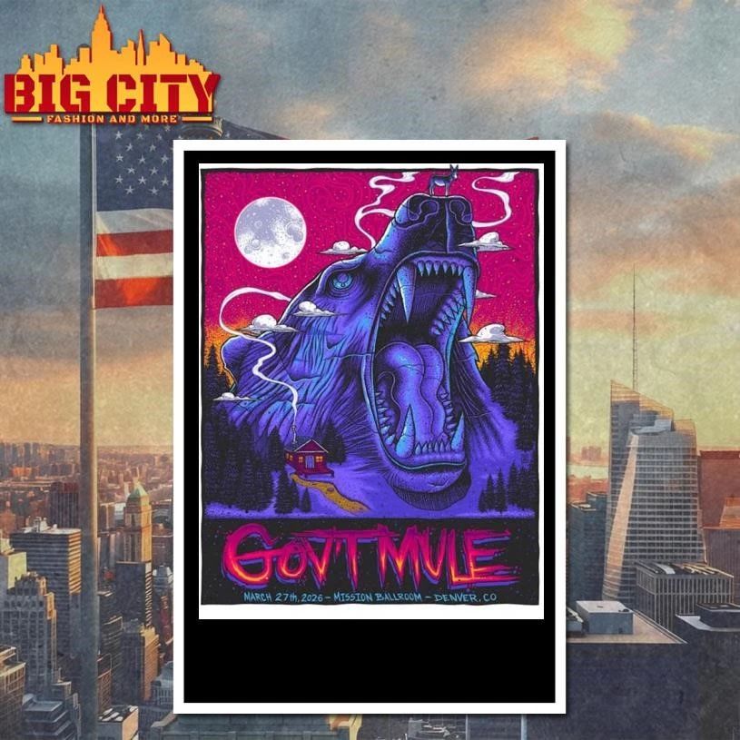 Gov’t Mule Denver Colorado 2026 Event Poster Shirt